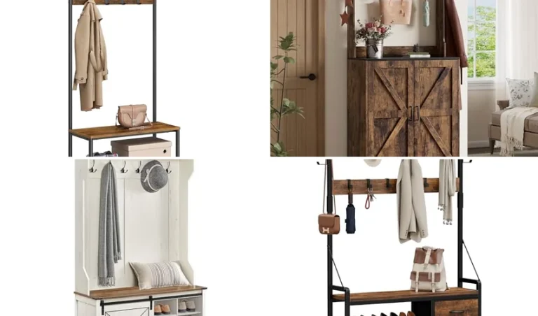 best hall tree with shoe storage